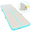 vidaXL Inflatable Gymnastics Mat with Pump 275.6"x39.4"x3.9" PVC Green