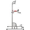 YSSOA Adjustable Dip Stand Power Tower; Home Gym Fitness Equipment; 11-Gear Height Adjustment; 6 in 1 Multifunctional for Whole Body Workout; Black