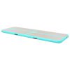 vidaXL Inflatable Gymnastics Mat with Pump 275.6"x39.4"x3.9" PVC Green