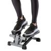 Mini Stepper with Monitor - Low Impact Black and Gray Stepper - Great Design for Working Out at Home - Stepper Machine